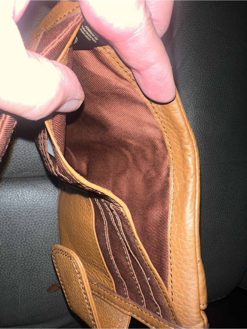 Fossil Brown Pebbled Leather Zip & Snap Wallet - Picture 3 of 7